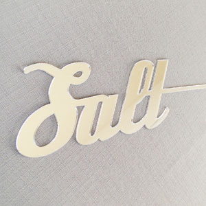 Silver Mirror Perspex Salt Word