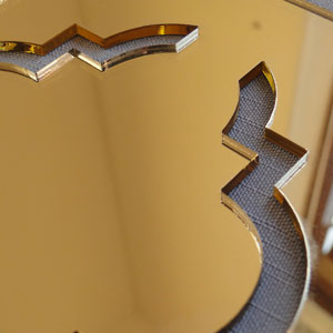 Gold Mirror Perspex Detail on Platter