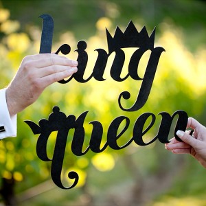 King & Queen Lasercut Lettering