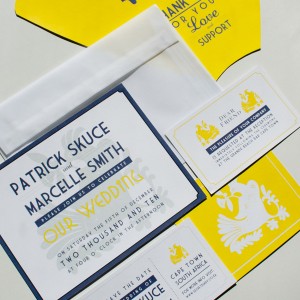 Bright Summery Wedding invite