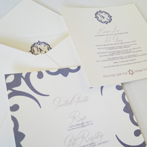 Canvas Paper Wedding Invitation