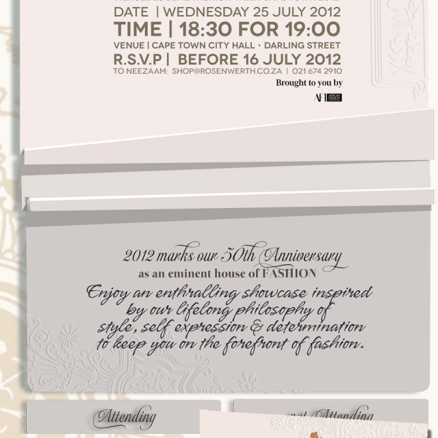 Cape Town Fashion Week Invitations